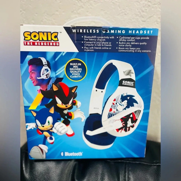 New Sonic wireless gaming HEADSET Bluetooth, cushioned ear cups all day comfort - Picture 2 of 5
